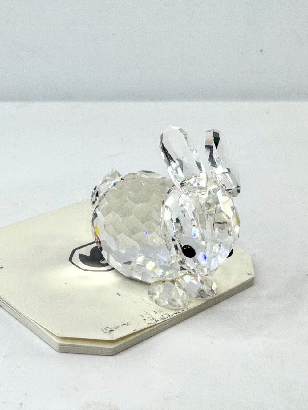 Swarovski Crystal Rabbit Figurine Clear Faceted Bunny Mint, with COA S291